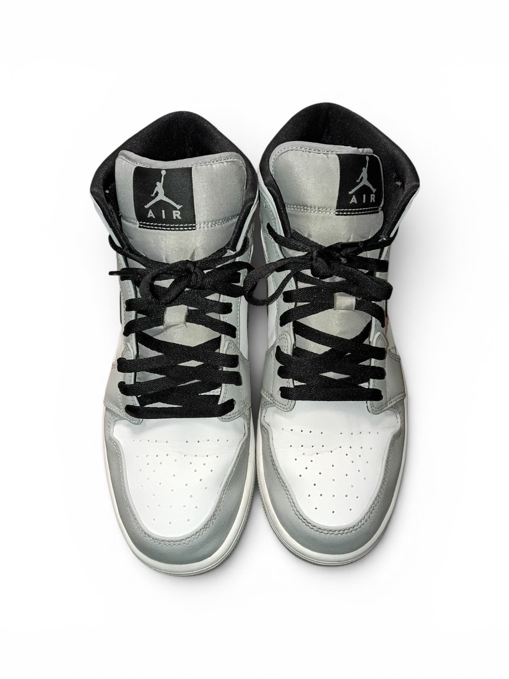Nike Air Jordan 1 Mid Light Smoke Grey Mens 11 Streetwear Sneakers - Picture 2 of 6